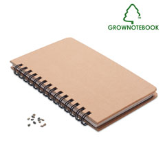 Growtree collection, grownotebook. Sustianable materials with pinetree seeds