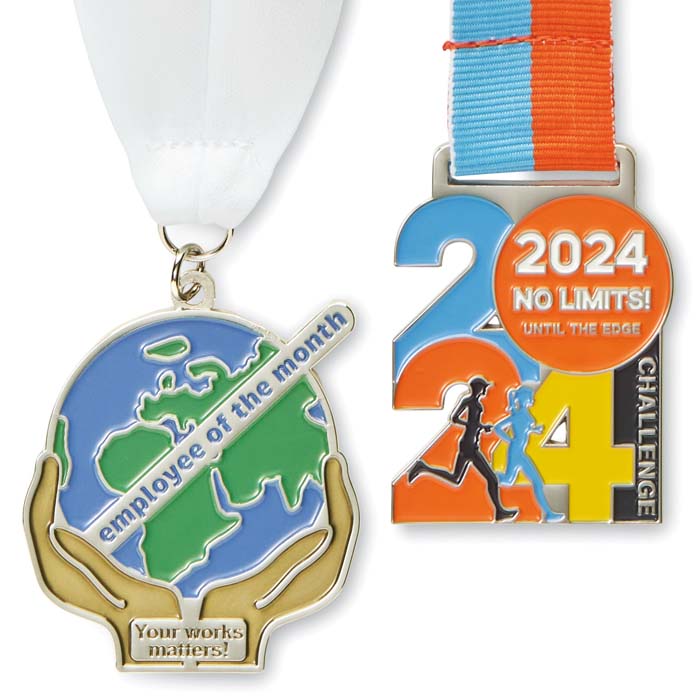 Medalhas esmaltadas em liga de zinco: MM1001-1008