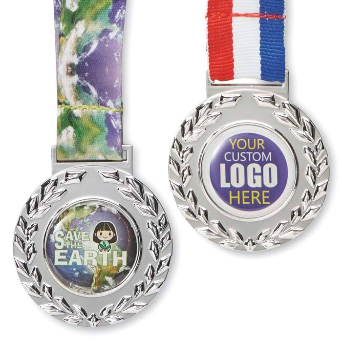 Medalhas em liga de zinco com doming (forma fixa): MM1027-1028 