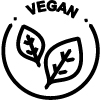 Logotipo de hojas veganas