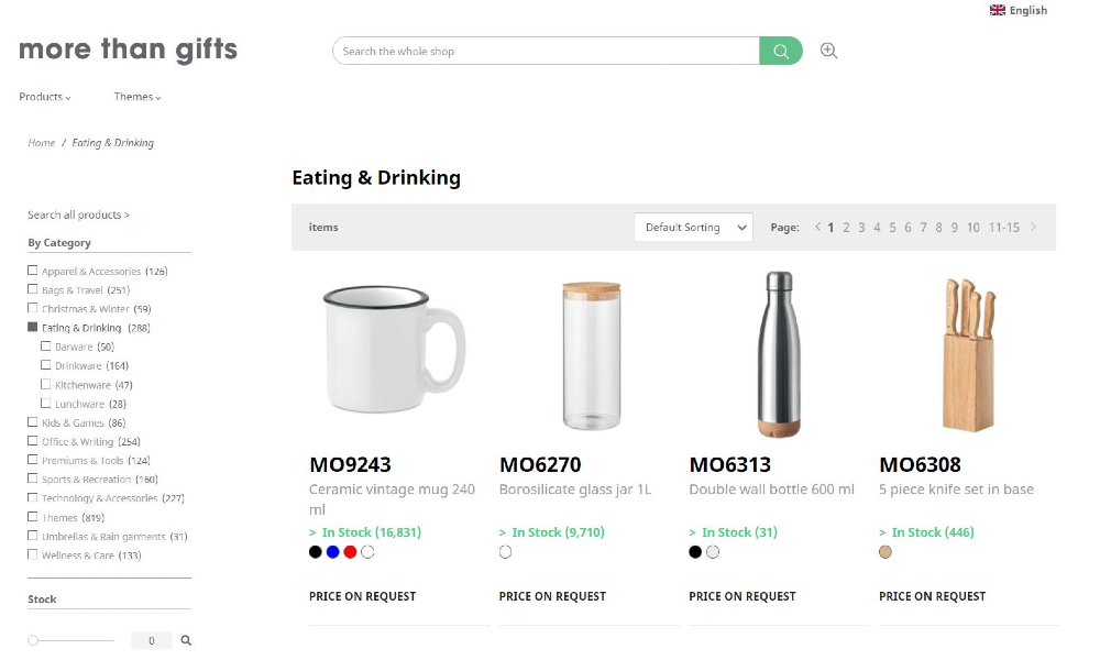 more than gifts catalogue whitelabel website screenshot 2
